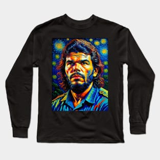 Ernest Che Guevara in starry night Long Sleeve T-Shirt